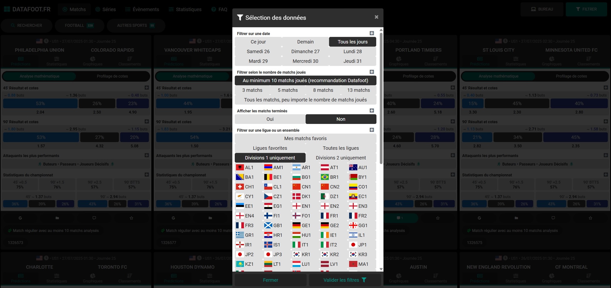 Meilleur outil analyse paris sportifs avec 90 compétitions disponibles